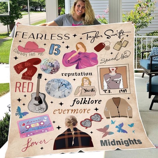 Discover Taylor The Eras Tour Fleece Blanket