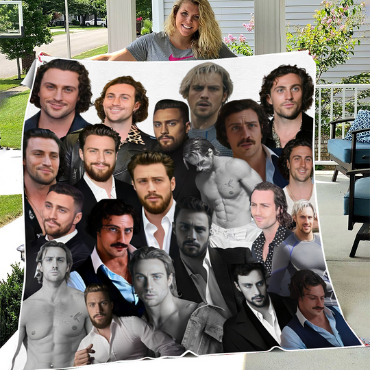 Discover Aaron-Taylor johnson photo collage Throw Blanket