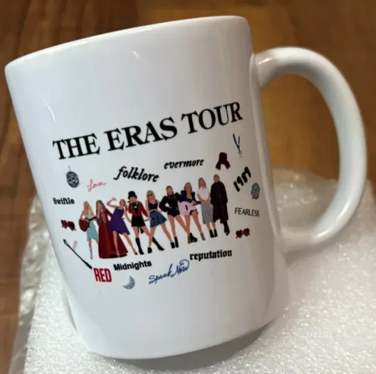 Discover Taylor Eras Tour Coffee Mug taylor version Merch Taylor Fan Gift White Cup