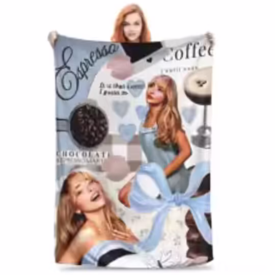 Discover Sabrina Carpenter Eras Tour 2024 Throw Blanket for Couch Espresso Album Soft Blanket