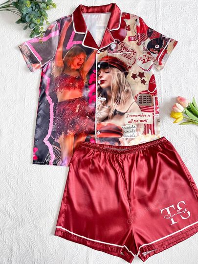 Discover Red Version Pajamas Set, taylor version Eras Tour Pajamas - PJMSHORT20