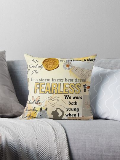 Discover Fearless Taylor inspired scrapbook design Pillow