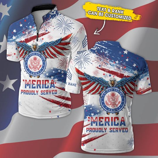 Discover Customized US Military 'Merica Proudly Served Bowling Jersey