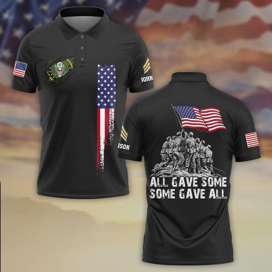 Discover Customized US Veteran All Gave Some, Some Gave All Polo Shirt