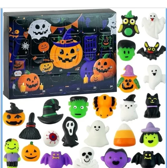 Discover Halloween Advent Calendar  2D Flat Acrylic, 24 Days Holiday CountDown. 2025