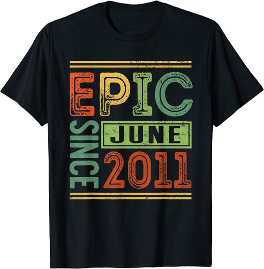 Discover Epic Since June 2012 9 Birthday Outfit Epic Birthday T-Shirt