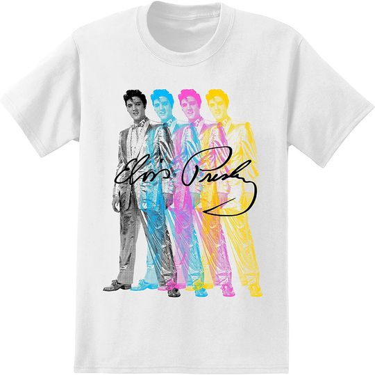 Discover Elvis Presley Mens Rock Shirt King of Rock and Roll Vintage T-Shirt