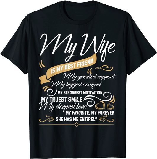 Discover I Love My Wife T Shirt, My Wife Is My Best Friend T Shirt
