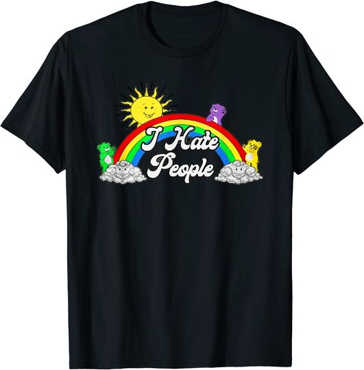 Discover I Hate People Rainbow Printed Graphic T-Shirt