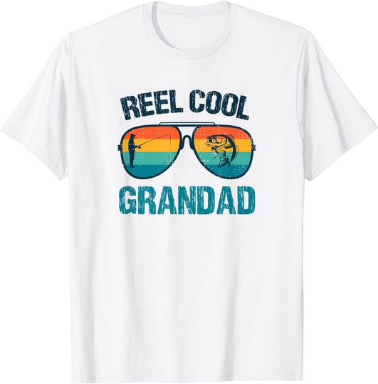 Discover Reel Cool Grandad. Funny Fishing For Grand Fathers T-Shirt