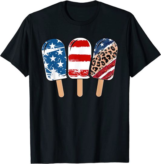 Discover Ice Cream American Flag shirt 4th of July Men Women USA T-Shirt