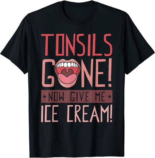 Discover Tonsillectomy Ice Cream Lover Tonsil Removal Dessert Sorbet T-Shirt