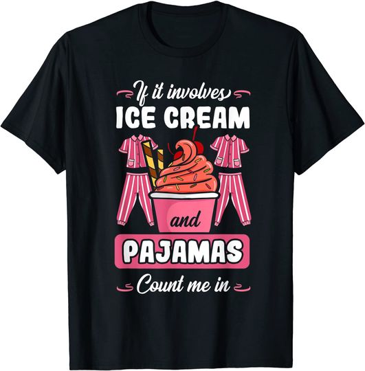 Discover Ice Cream Pajama Lover Frozen Sorbet Cone Dessert Gelato T-Shirt