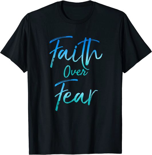 Discover Faith Over Fear Shirt Vintage Inspirational Bold Christian