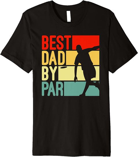 Discover Mens Disc Golf shirts Men funny Best Dad By Par Disk Golf Vintage Premium T-Shirt