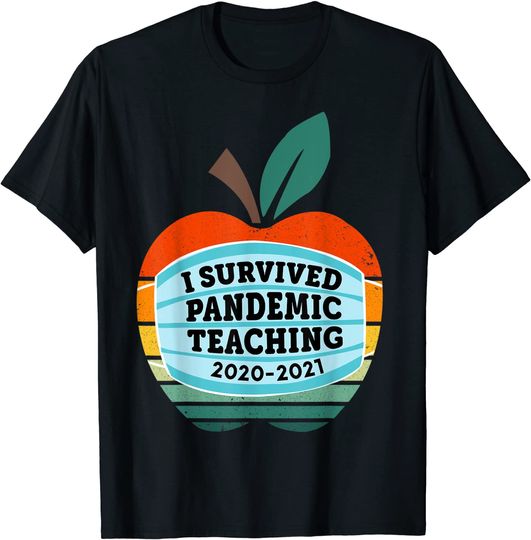 Discover I Survived Pandemic Teaching 2020 2021 Retro Vintage Teacher T-Shirt