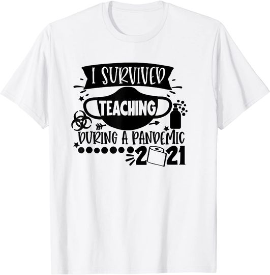 Discover I Survived Teaching During A Pandemic 2021 Funny Gift Lovers T-Shirt