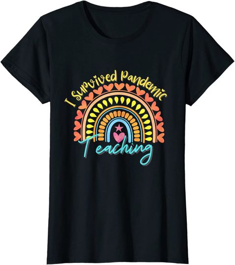 Discover Womens I Survived Pandemic Teaching 2020 2021 End Of School T-Shirt