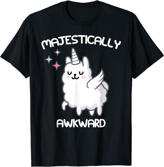Discover Majestically Awkward Unicorn Llama T-Shirt