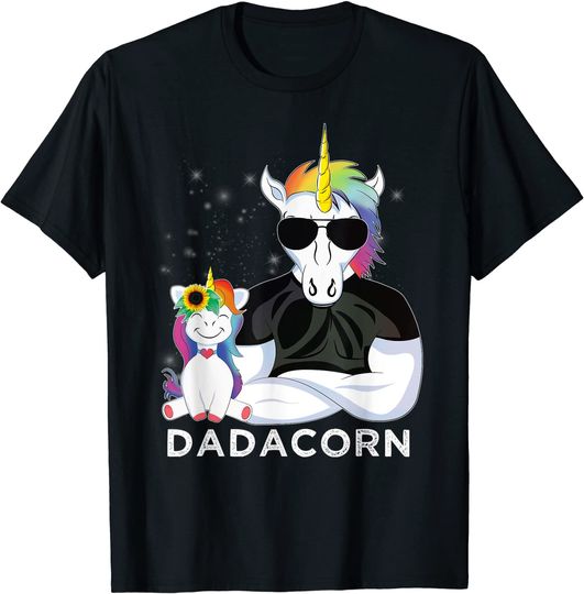 Discover Dadacorn Muscle Unicorn Dad Baby, Daughter, Fathers Day Gift T-Shirt