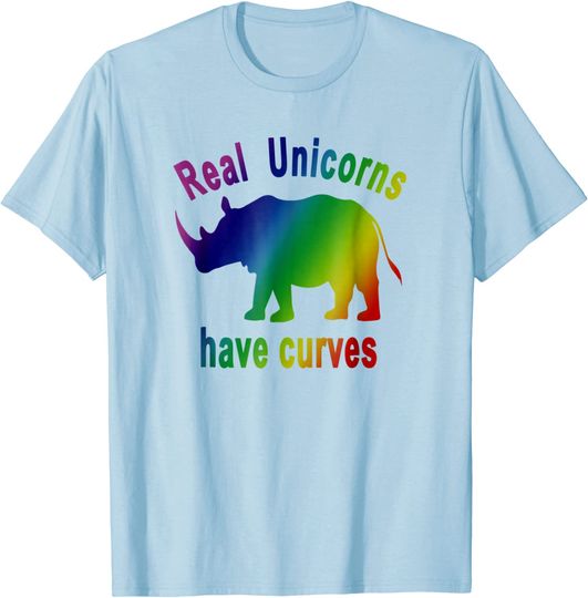 Discover Funny Real Unicorns Have Curves Shirt LGBTQ Pride