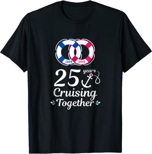 Discover 25th Wedding Anniversary Cruise1994 2019 Tshirt