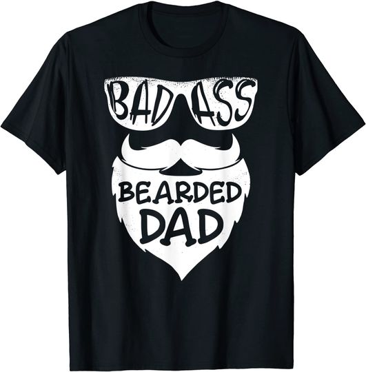 Discover Men's T Shirt Badass Bearded Dad