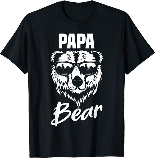 Discover Mens Papa Bear Wearing Cool Sunglasses Fathers Day Gift T-Shirt