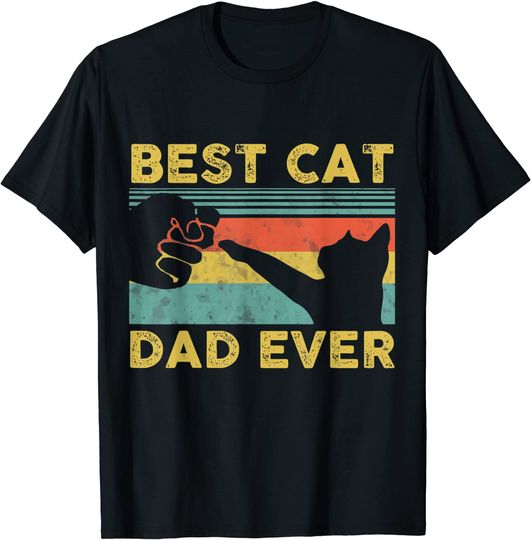 Discover Best Cat Dad Ever tee Funny Cat Daddy Father's Day T-Shirt
