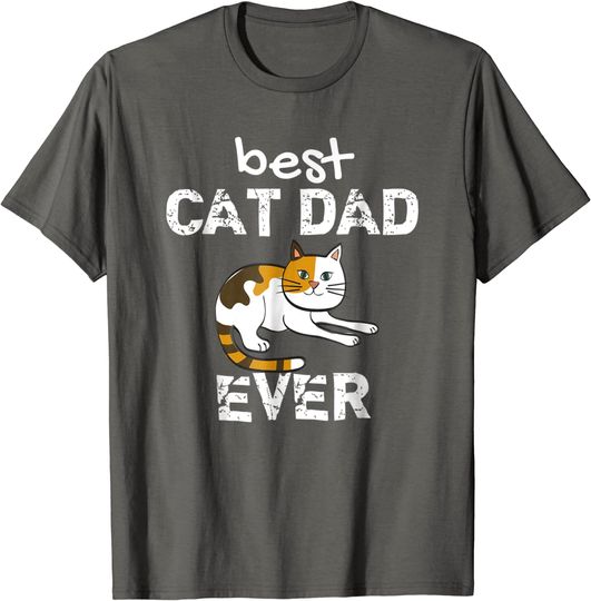 Discover Men's Awesome Best Cat Dad Ever Shirt Men's Cat Lover Shirt