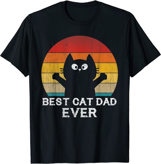 Discover Best Cat Dad Ever - Funny Cat Gifts For Men T-Shirt