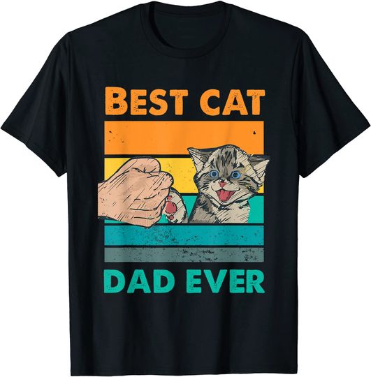 Discover Mens Best Cat Dad Ever - I Meow Back To Cat T-Shirt