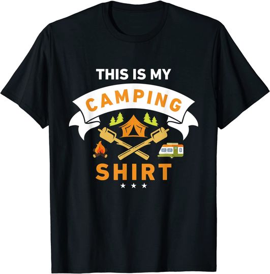 Discover This Is My Camping Shirt Funny Camper T-shirt T-Shirt