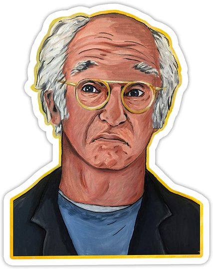 Discover Curb Your Enthusiasm Larry David Unenthused Sticker 3"