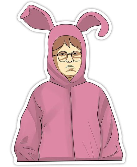Discover A Christmas Story Ralphie He Look Like A Pink Nightmare Sticker 3"