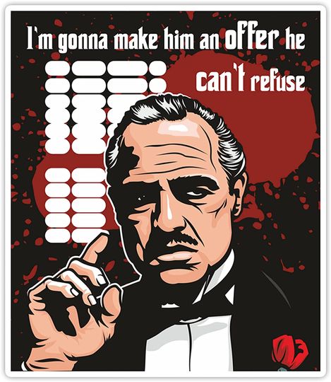 Discover The Godfather Vito Corleone  Sticker 3"