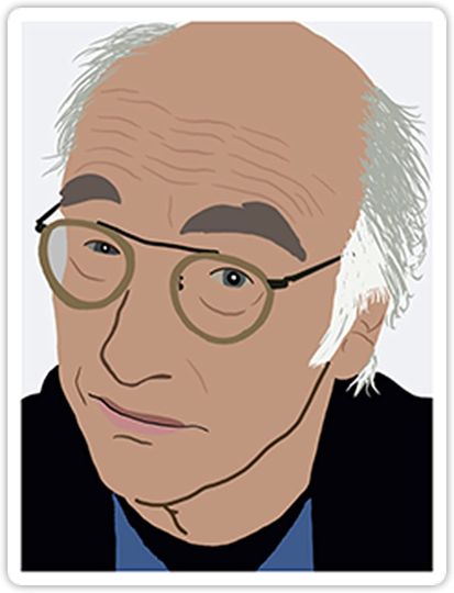 Discover Curb Your Enthusiasm Visage de Larry David Sticker 2"