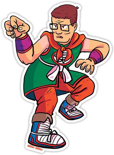 Discover King of The Hill Roi des Ballz Hank Yamcha Sticker 2"