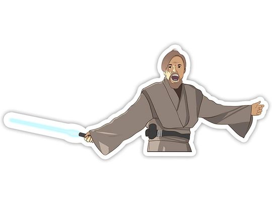 Discover OBI Wan Kenobi i Have The high Ground Sticker 2"