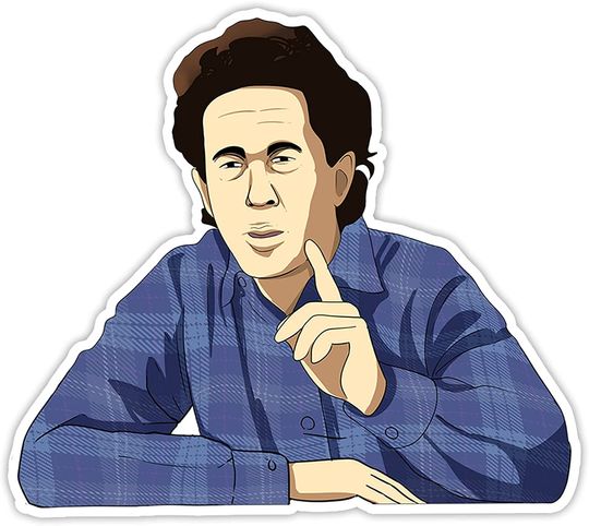 Discover Seinfeld Jerry Seinfeld But are You Still Master of Your Domain Sticker 3"