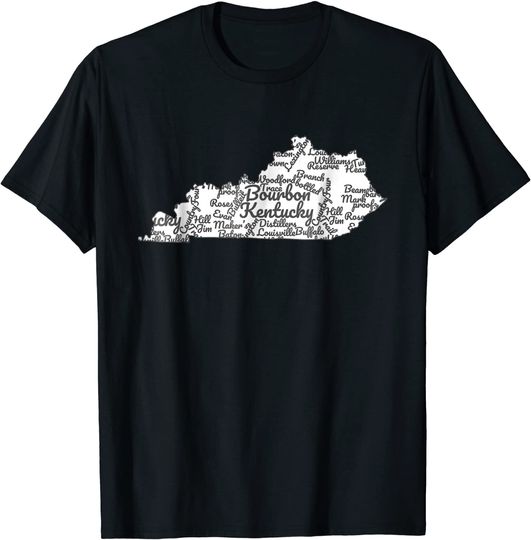 Discover Kentucky T-Shirt I Bourbon Trail Map Gift Shirt I Men Women