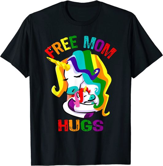 Discover Free Mom Hugs LGBT Gay Pride T-Shirt