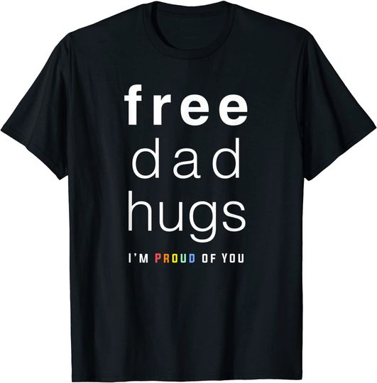 Discover Mens Free Dad Hugs Shirt, LGBT Dad T-Shirt