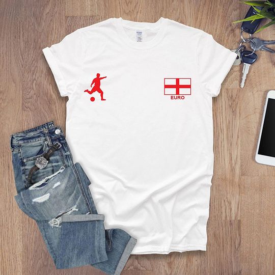 Discover Euro 2021 Unisex T Shirt England Football Retro Supporters