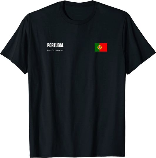 Discover Euro 2021 Men's T Shirt Portuguese Football Team Double Sided