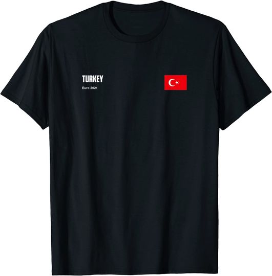 Discover Euro 2021 Men's T Shirt Turkey Football Team Double Sided