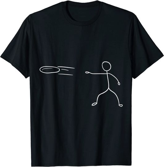 Discover Funny Stickman Disc Golf Player Sports Lover T-Shirt