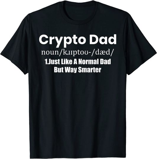 Discover Mens Crypto Dad Like A Normal Dad funny Bitcoin Coin Miner Crypto T-Shirt