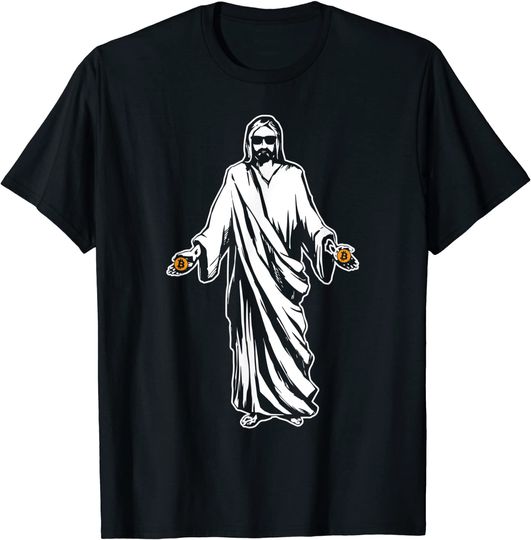 Discover Jesus Bitcoin Funny Cryptocurrency Digital Currency T-Shirt