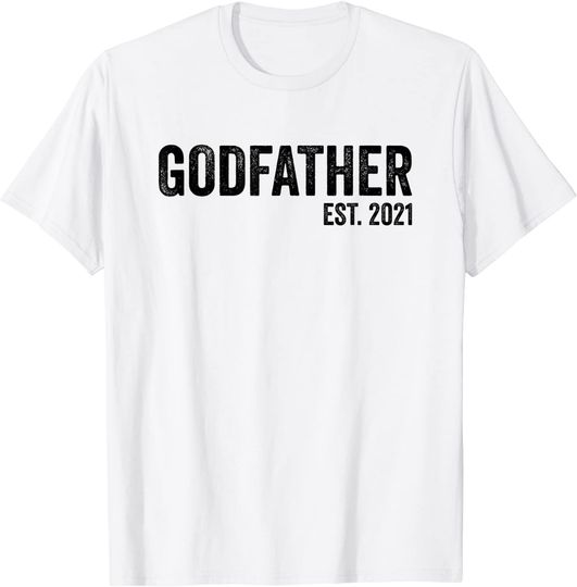 Discover Mens Godfather Proposal 2021 Promoted to Godfather Family Baptism T-Shirt